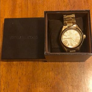 Gold Michael kors wristwatch